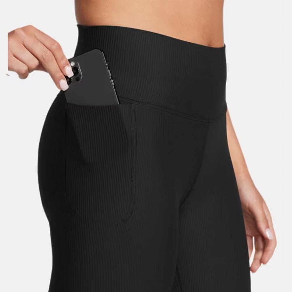 Under Armour Black Meridian Rib Texture Leggings - Picture 2 of 4